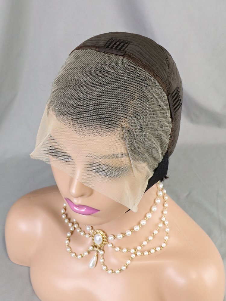Wholesale Short Pixie Cut Wigs For Black Women Brazilian Human Hair Wigs Natural Color Ocean Finger Waves Lace Front Bob Wigs