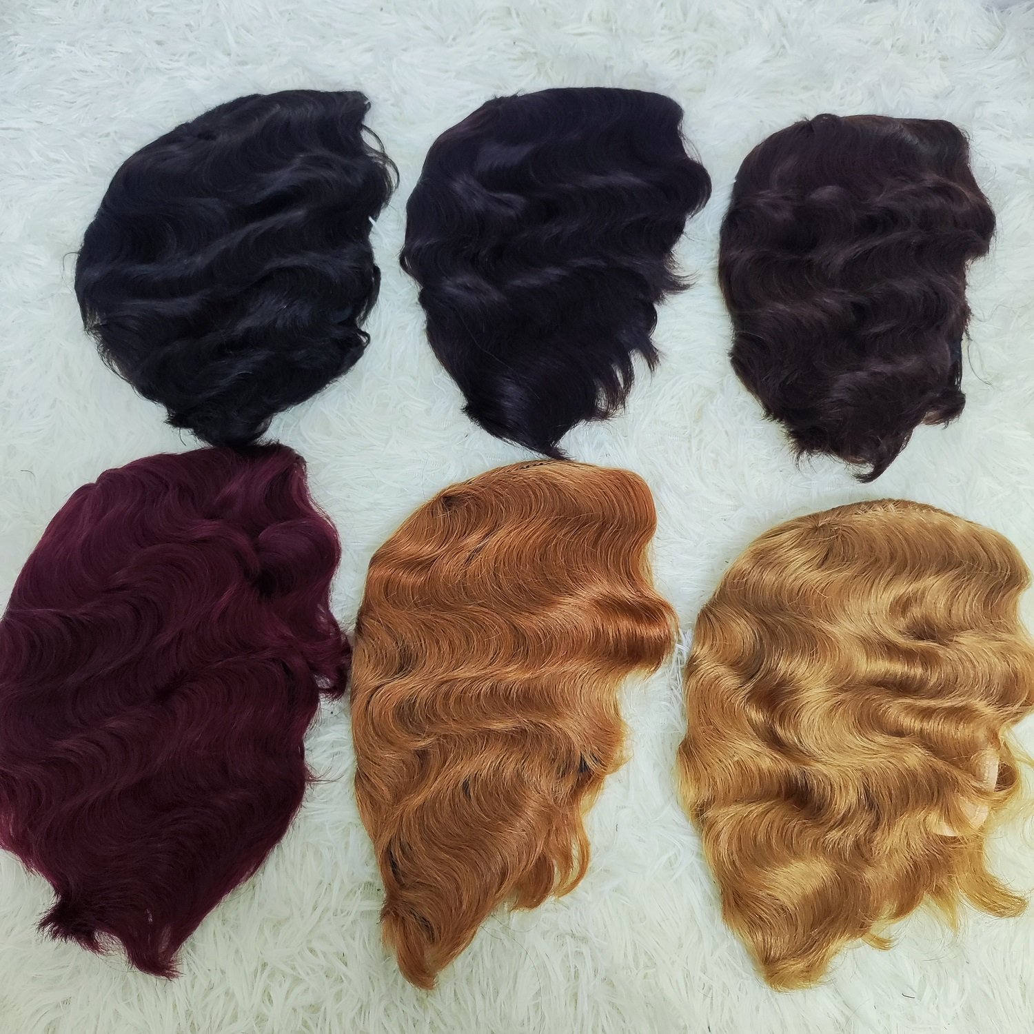 Letsfly Fashion Design Cheap Short Cut HairWig Human Curly Hair Weave Classic African Wig Full Machine Made Wigs Fast Shipping