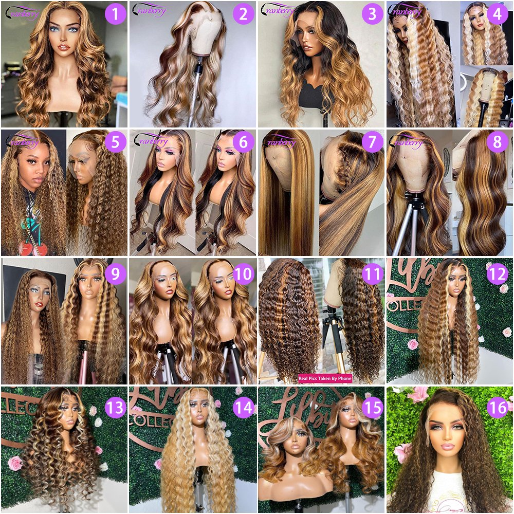 5x5 4/27 Piano Highlight Color Lace Front Wig Cuticle Aligned Lace Frontal Wigs For Black Women Highlight Human Hair Wigs