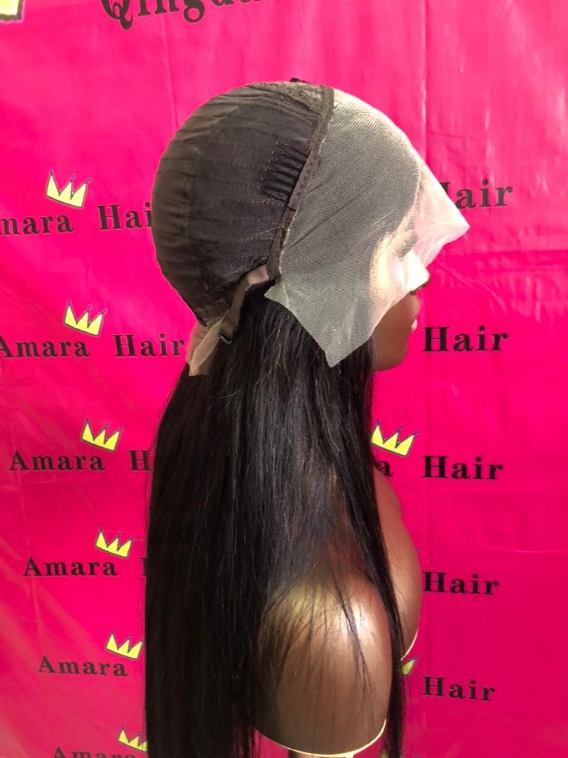 Amara fast shipping human hair wigs wholesale cheap brazilian straight vietnamese raw hair bone straight wigs in stock
