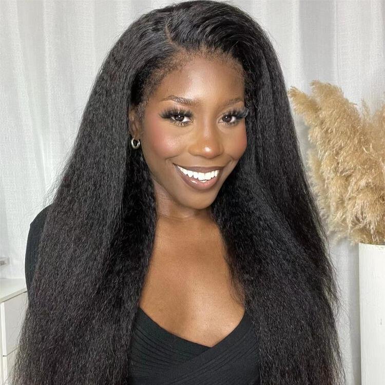 Curly Baby Hairline 180 200 Density Glueless Curly Edges 13*4 HD Lace Front Wig Virgin 100 Human Hair Wigs for Black Women