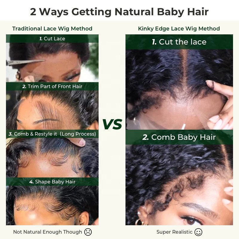 Wholesale 13X4 Pre Plucked Lace Wigs Peruvian 4c Texture Hairline Afro Kinky Curly Human Hair Wig