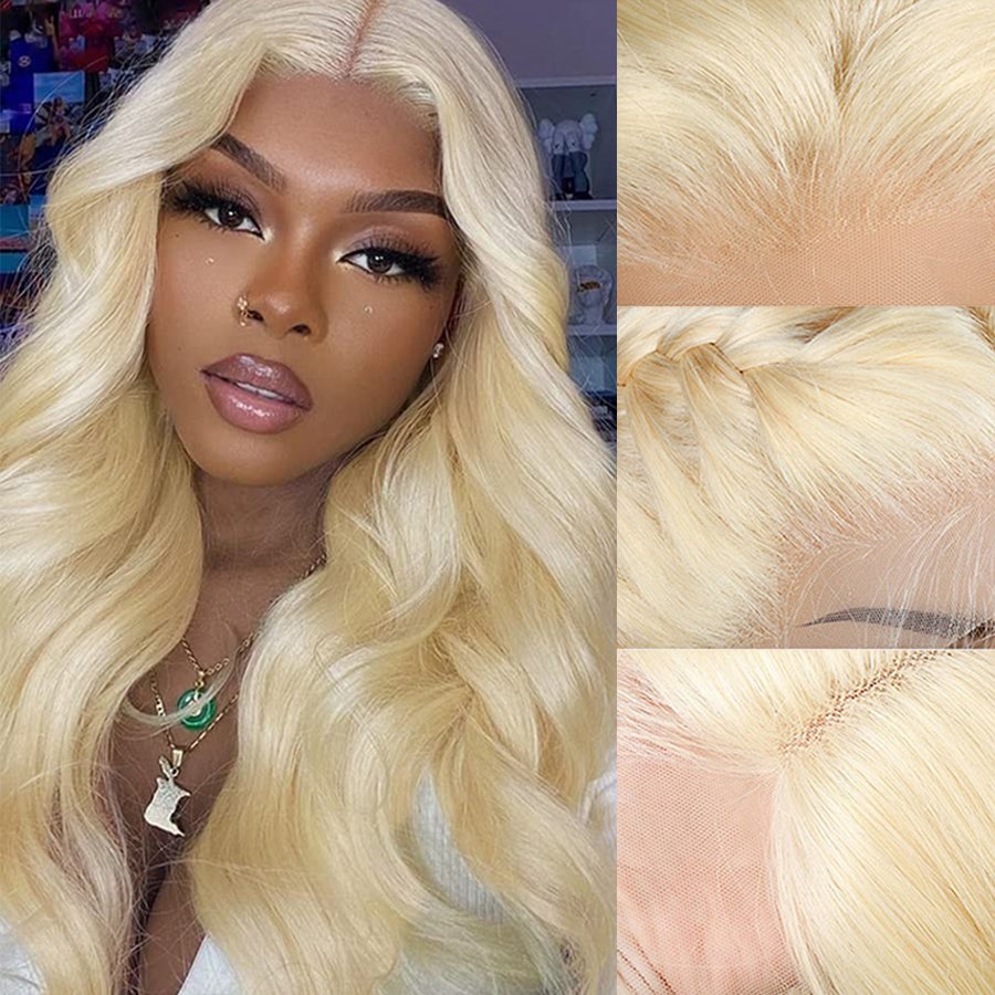 Remy Brazilian Hair Lace Front Wigs Blonde 613 Body Wave Raw Virgin Cuticle Aligned Hair Human Hair Full Lace Wig HD 13x4 13x6