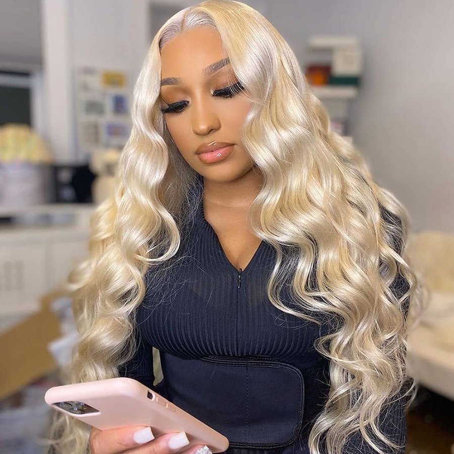 Remy Brazilian Hair Lace Front Wigs Blonde 613 Body Wave Raw Virgin Cuticle Aligned Hair Human Hair Full Lace Wig HD 13x4 13x6