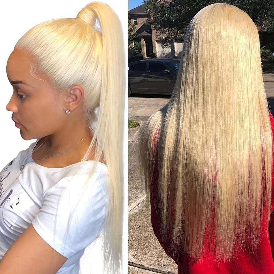 Cuticle Aligned Virgin Unprocessed Hair Hd 13X6 13X4 Hd Lace Frontal Wig Peruvian Raw 613 Blonde Human Hair Wigs