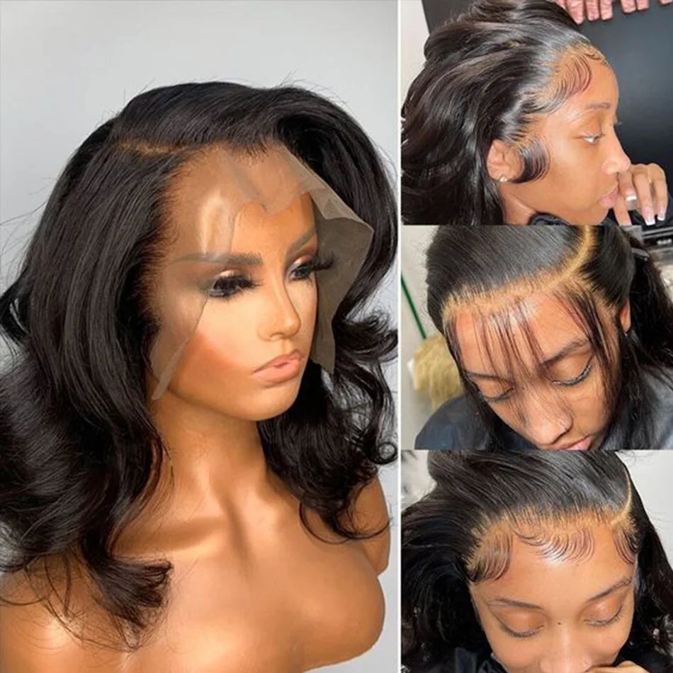 Cheap Short Bob Body Wave 4x4 HD Lace Frontal Wigs Glueless Natural Human Hair Wig Raw Vietnamese Hair original Human Hair Wigs