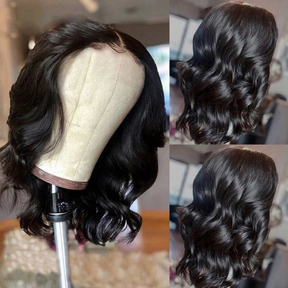Cheap Short Bob Body Wave 4x4 HD Lace Frontal Wigs Glueless Natural Human Hair Wig Raw Vietnamese Hair original Human Hair Wigs