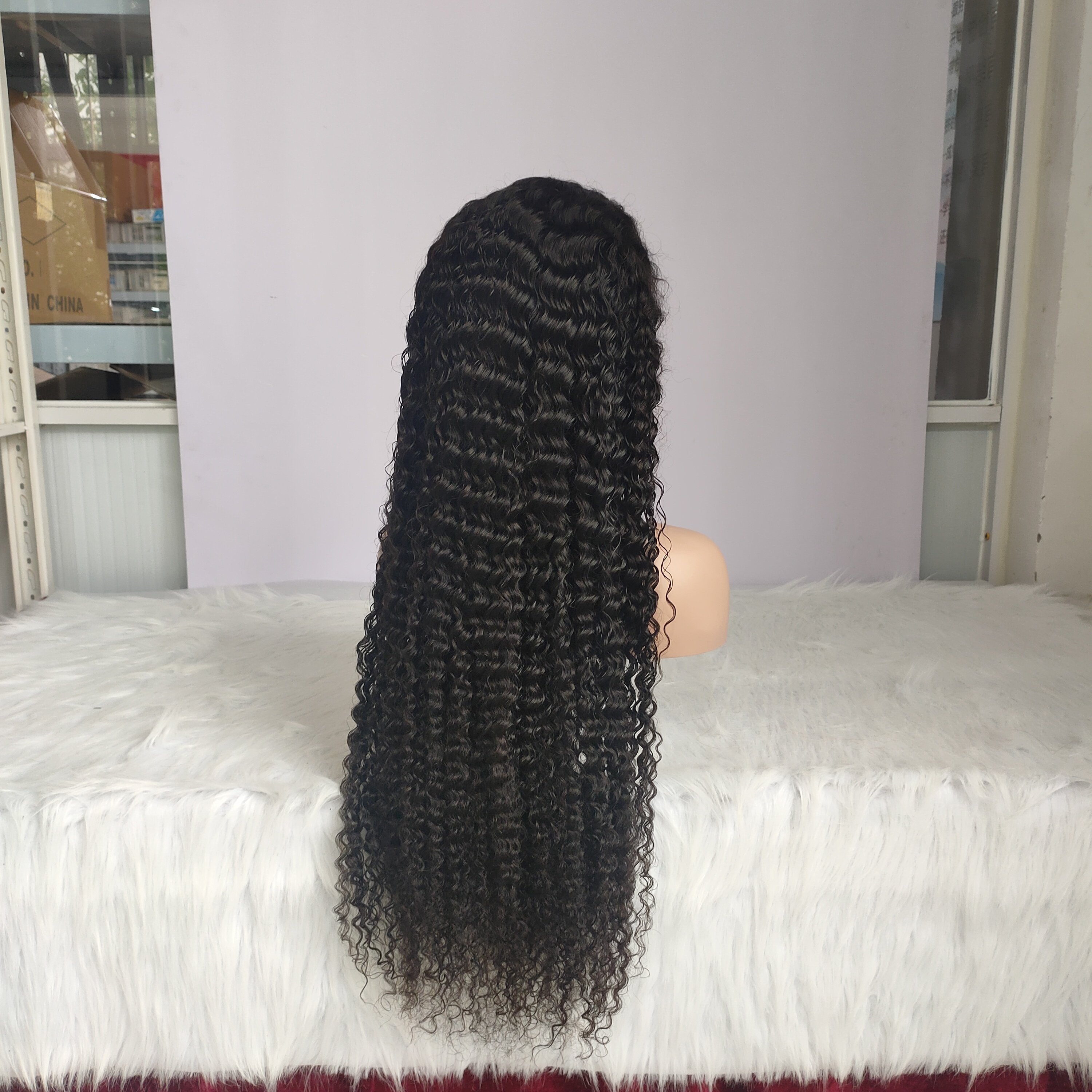 Virgin Cuticle Aligned 100% Glueless Full Lace Human Hair Wig, Human Hair Lace Front Curly Wig, HD Lace Wig For Black Women