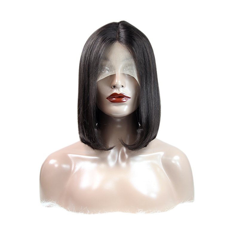 6 8 10 inch short virgin remy brazilian full lace front frontal human hair cut bob wig