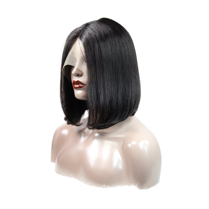 6 8 10 inch short virgin remy brazilian full lace front frontal human hair cut bob wig