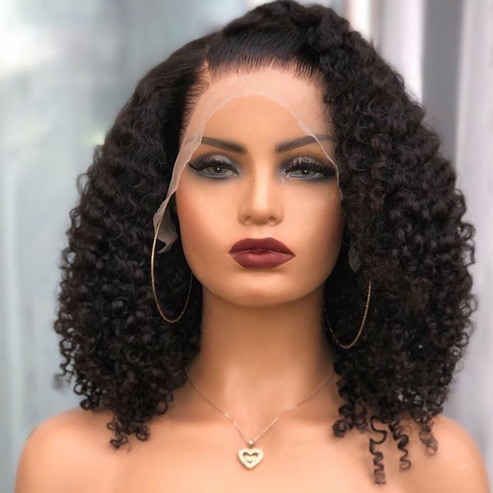 Wholesale Vendor Peruvian Human Hair Water Wave Full Lace Human Hair Wig Short Curly Bob Lace Front Wig For Black Women