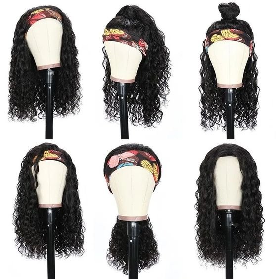 Wholesale kinky curly human hair wigs for black women, Glueless headband Wig Human hair