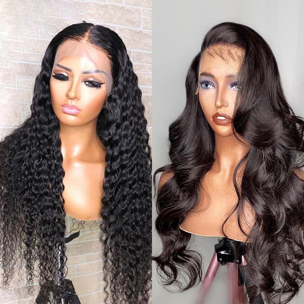 30 Inch 180 Density Brazilian Kinky Curly Wave Full Lace Human Hair Wig,Raw Indian Deep Curly Hd Lace Frontal Human Hair Wigs