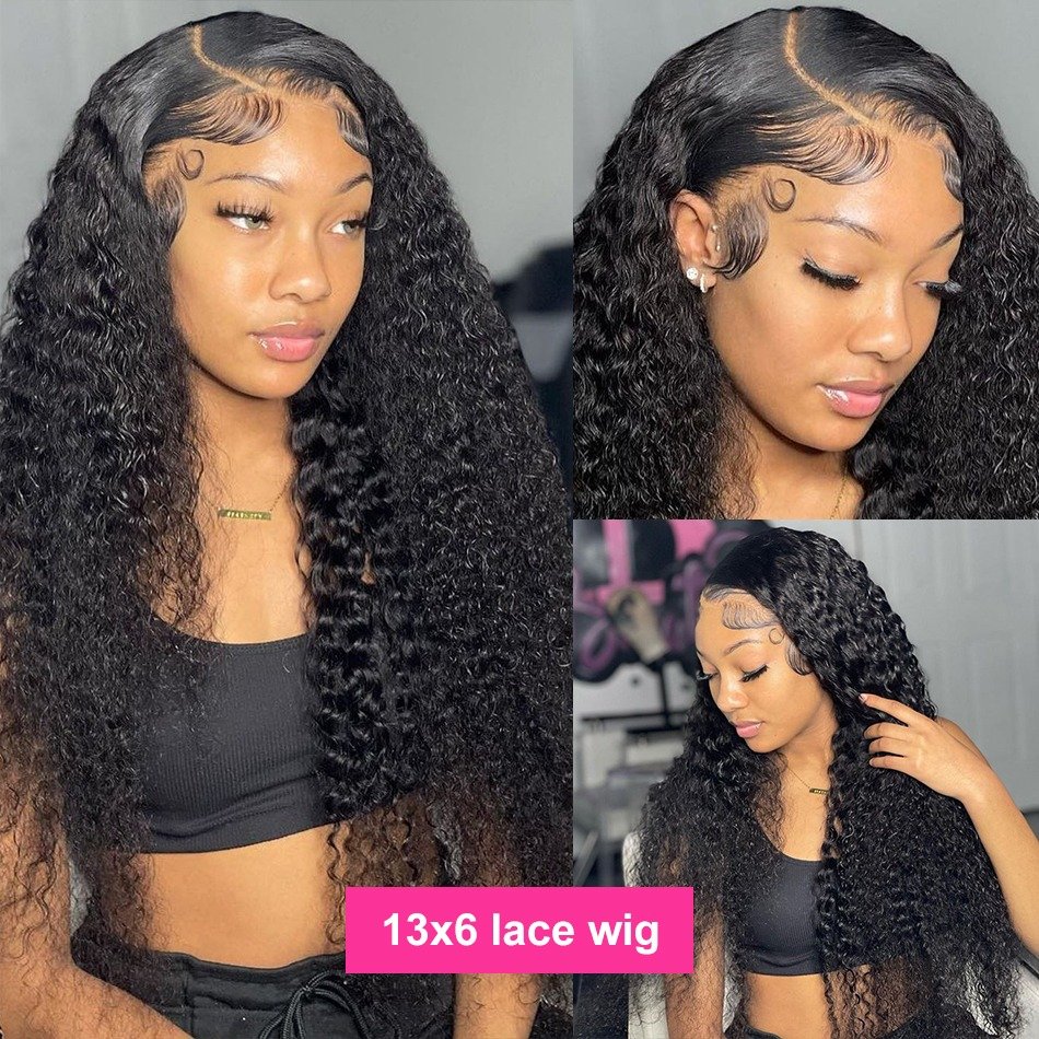 30 Inch 180 Density Brazilian Kinky Curly Wave Full Lace Human Hair Wig,Raw Indian Deep Curly Hd Lace Frontal Human Hair Wigs
