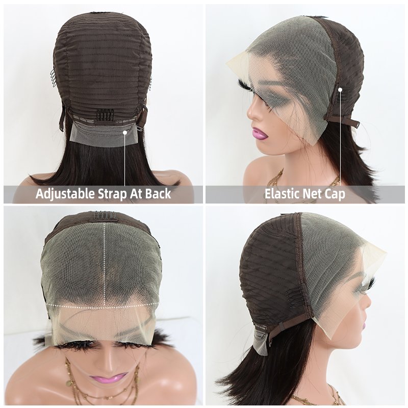 Ready to Ship Wholesale 13x4 Full Lace Front Bob Wigs 180% Density Virgin Straight Human Hair Wigs For Black Women Colored Hair