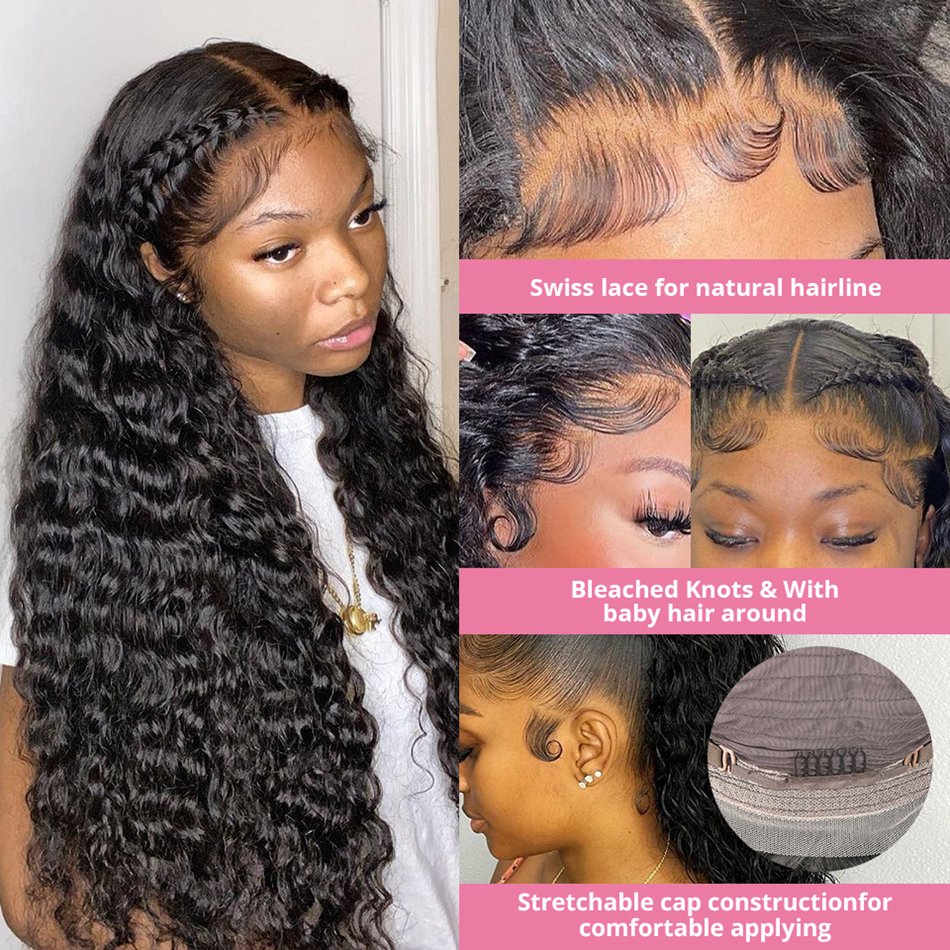 Kinky Curly Brazilian Human Hair Wigs 360 Full Lace Frontal Wigs 13x6 Glueless Hd Human Hair Lace Front Wigs For Black Women