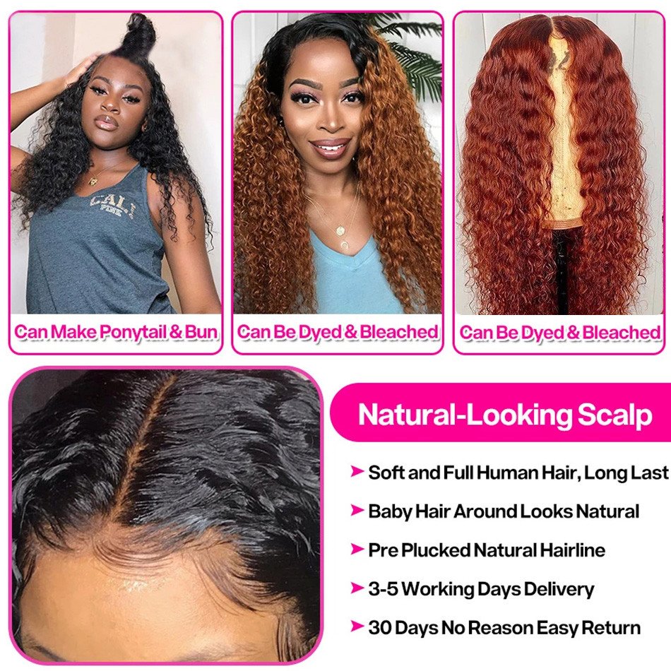 Kinky Curly Brazilian Human Hair Wigs 360 Full Lace Frontal Wigs 13x6 Glueless Hd Human Hair Lace Front Wigs For Black Women