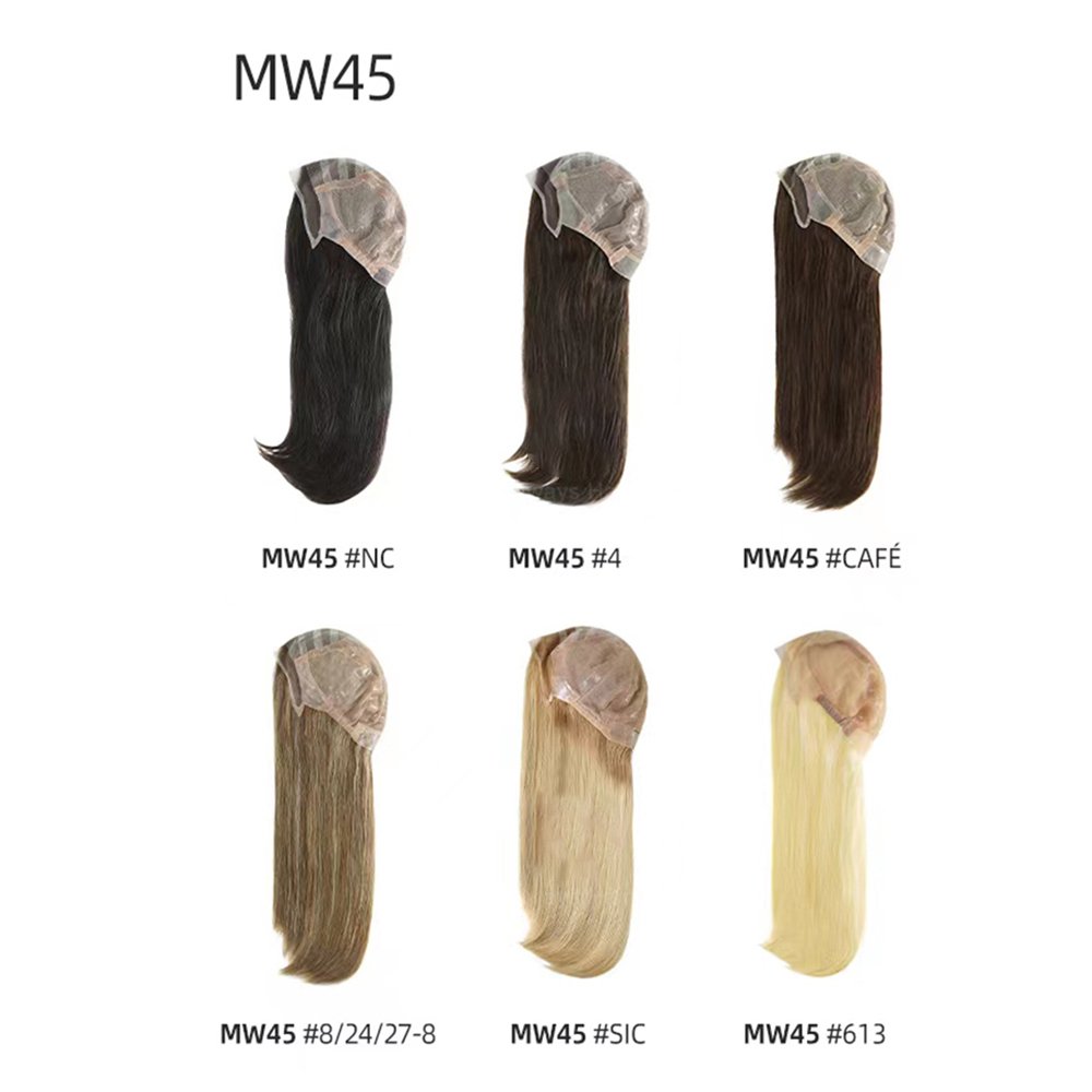 Anti-slip Soft Silicone Base Cap Medical Wig 18 Inches Long Blonde 100 Chinese Remy Human Hair Medical Grade Toupee Wig