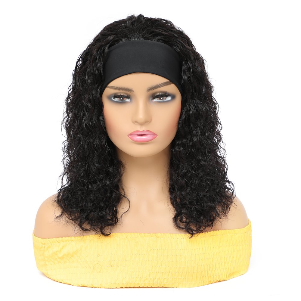 Headband Wigs Human Hair Water Wave Wigs Human Hair Ready To Wear Water Curly Wigs Human Hair