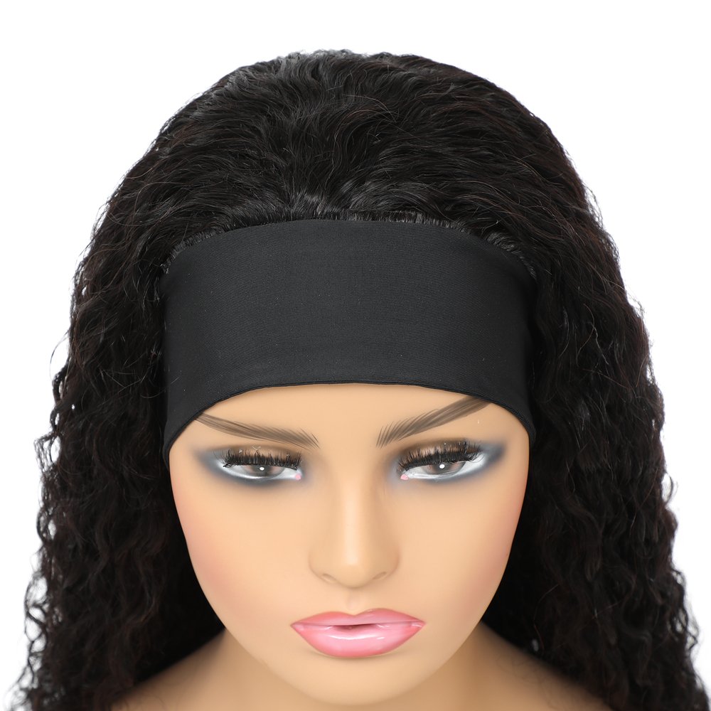 Headband Wigs Human Hair Water Wave Wigs Human Hair Ready To Wear Water Curly Wigs Human Hair