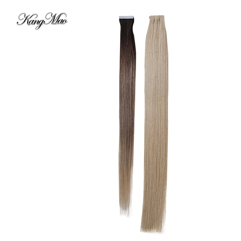 Top Quality No Tangle No Shedding Human Hair Super Double Drawn Russian Hair Pu Tape Remy Hair Extension