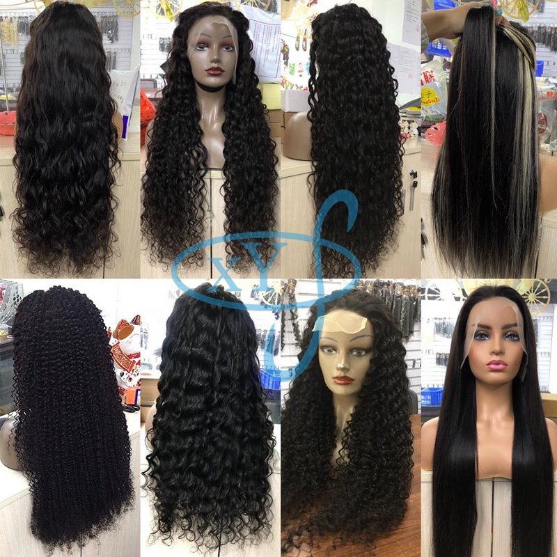 XYS Transparent Lace Human Hair Wigs, Pixie Cut Short Long Hair Wig, 10- 40 Inch Human Hair Lace Front Wig