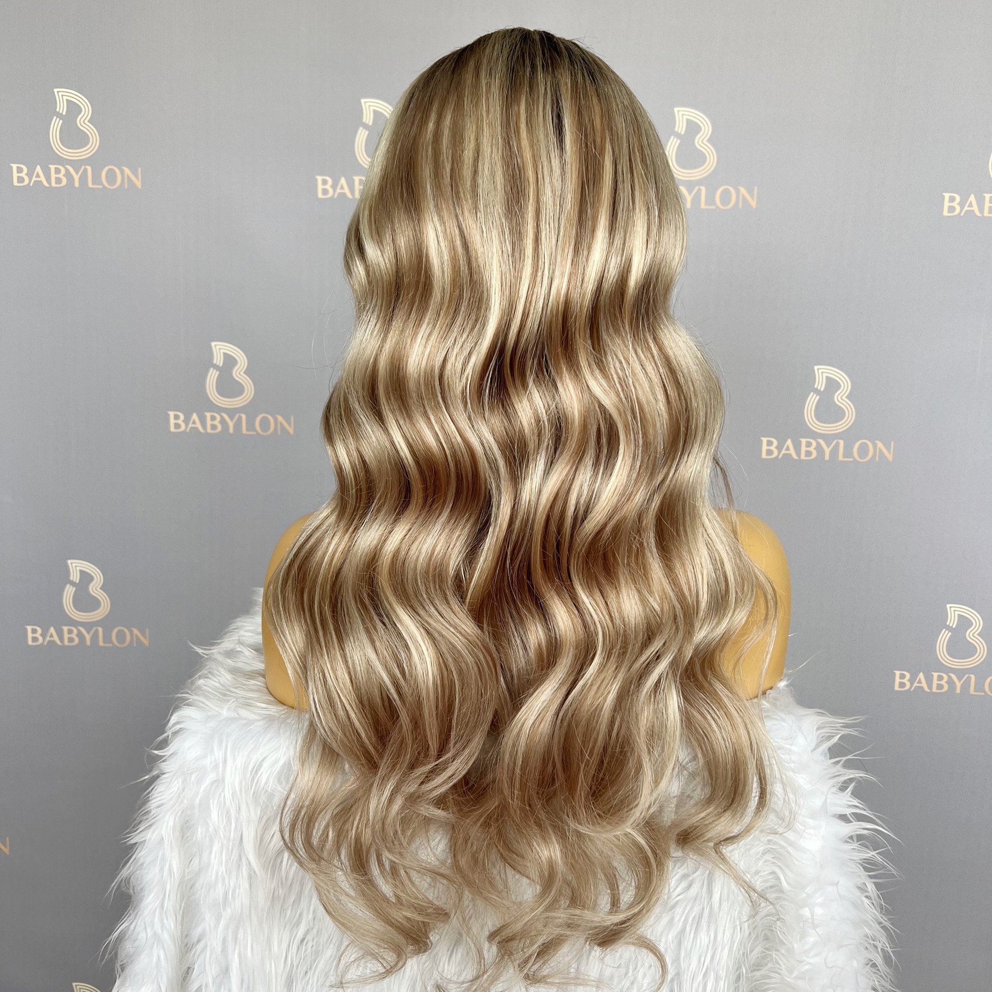 Body Wave Blonde Ombre Color Human Hair Wigs High Density Double Drawn Lace Top Babylon Hair Special Customize Wig
