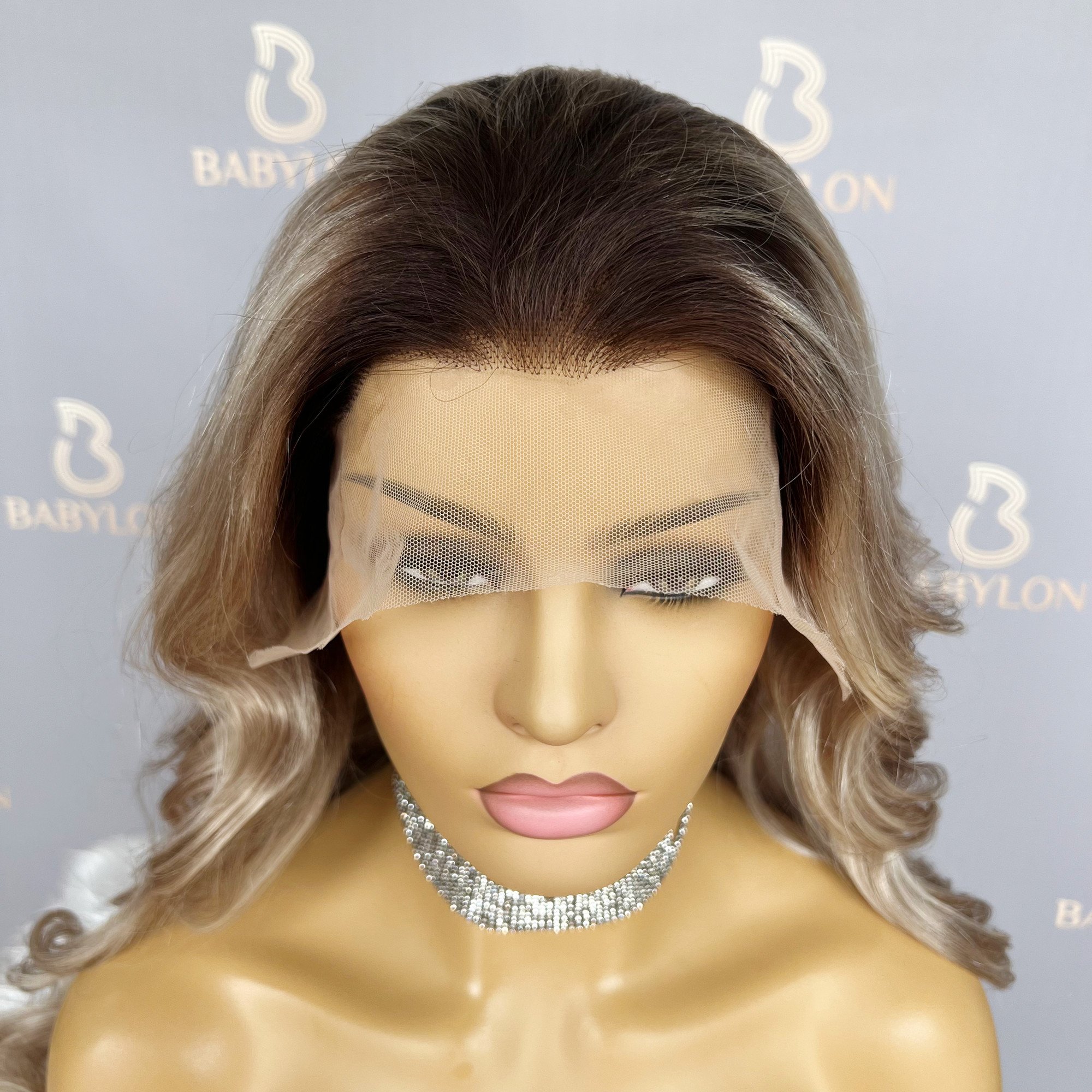 Body Wave Blonde Ombre Color Human Hair Wigs High Density Double Drawn Lace Top Babylon Hair Special Customize Wig