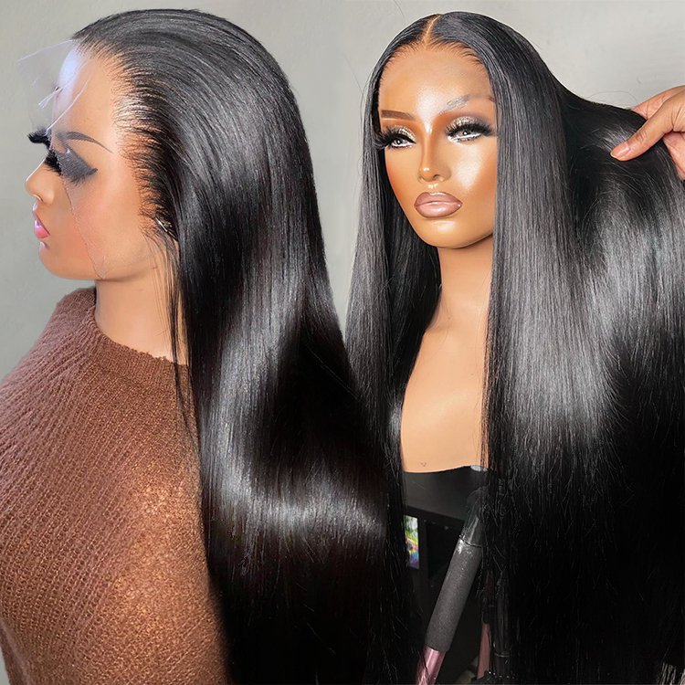 Cheap Bone Straight Peruvian Hair 13X6 30 Inch Human Hair Lace Front Wigs HD Lace Frontal Human Hair Wigs Wholesale