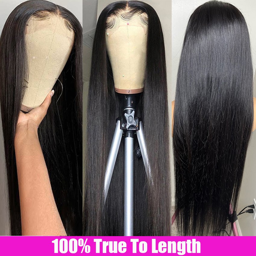 Cheap Bone Straight Peruvian Hair 13X6 30 Inch Human Hair Lace Front Wigs HD Lace Frontal Human Hair Wigs Wholesale