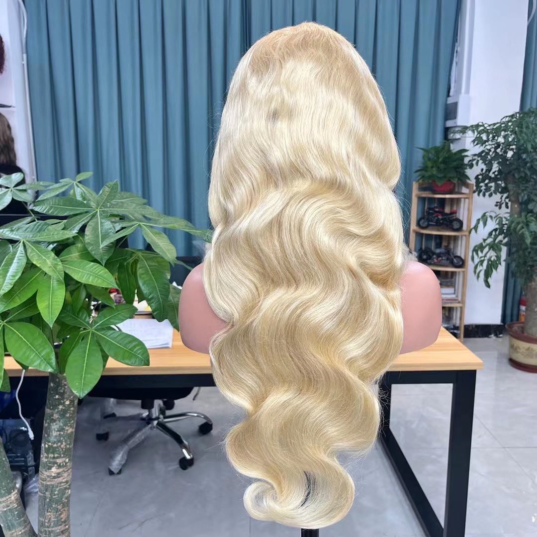 Virgin Human Hair Wig Lace Frontal Wigs Closure Wigs 613 Color HD Transparent Lace 13x4 Frontal Straight Blonde