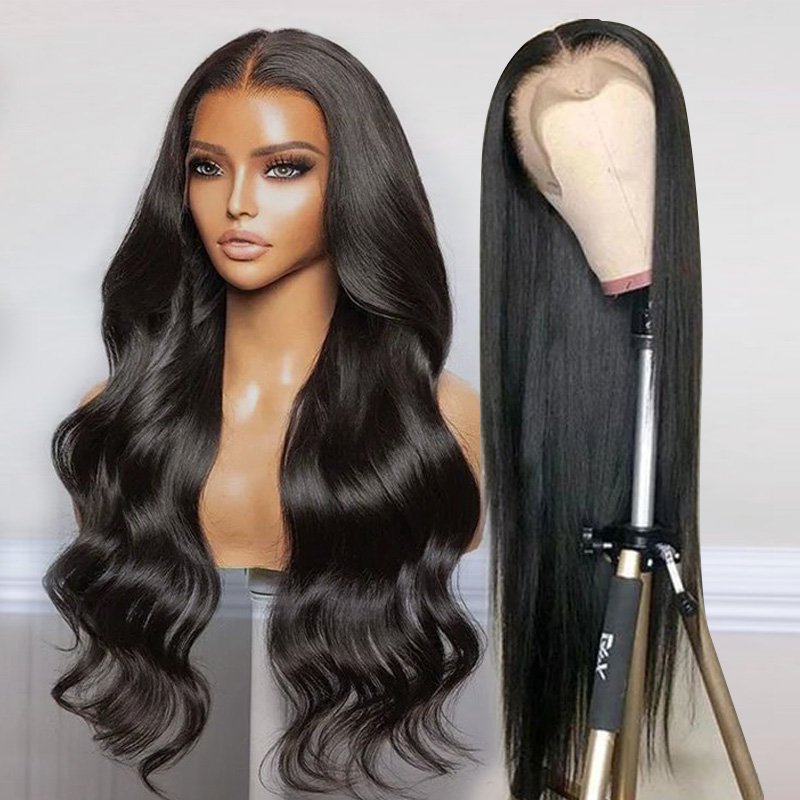 Raw unprocessed Burmese virgin hair, HD lace full frontal wig Glueless Cuticle Aligned 100% human hair deep wave wigs for women