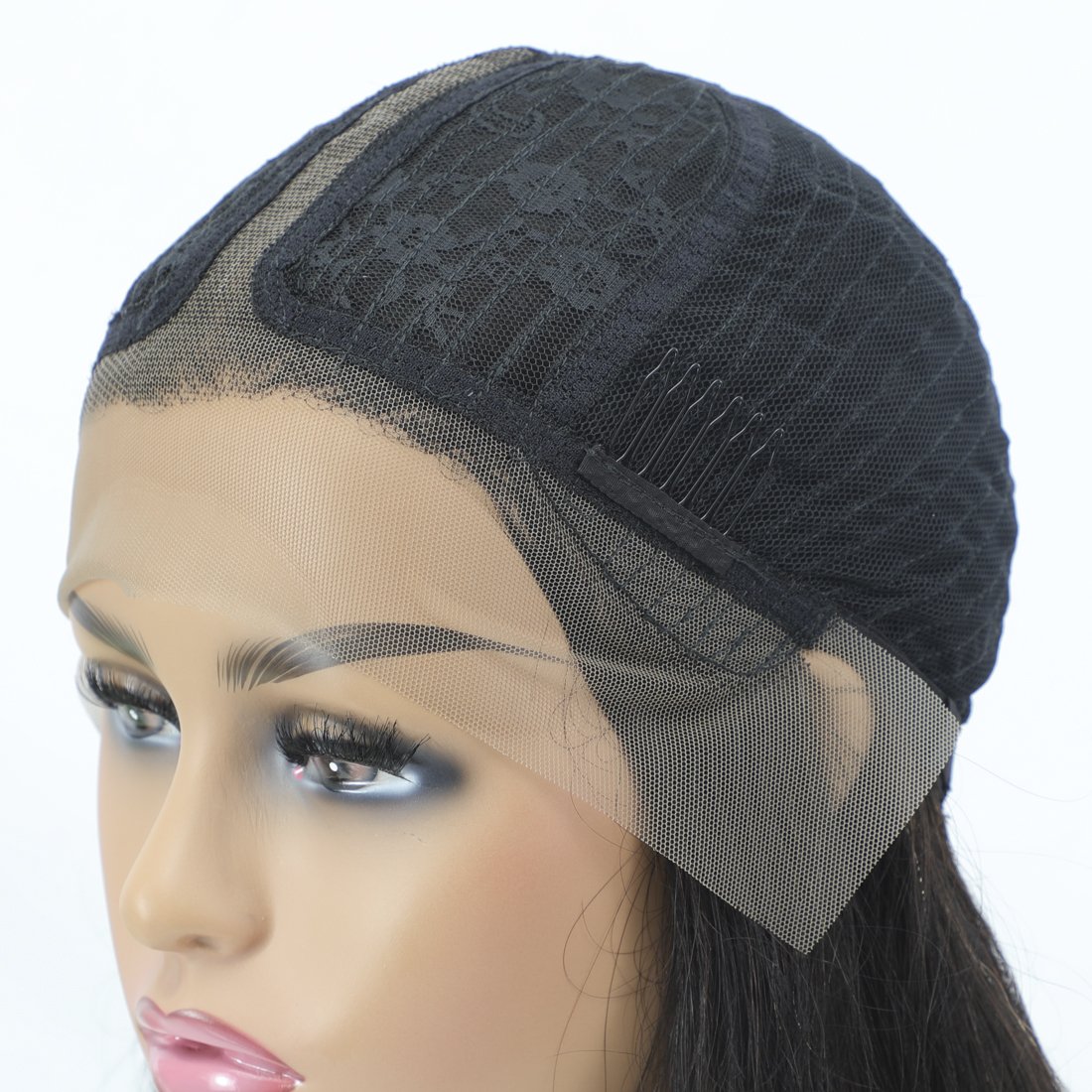 Factory price wholesale straight Brazilian human hair wig T middle part 13*1 lace frontal human hair wigs for black women