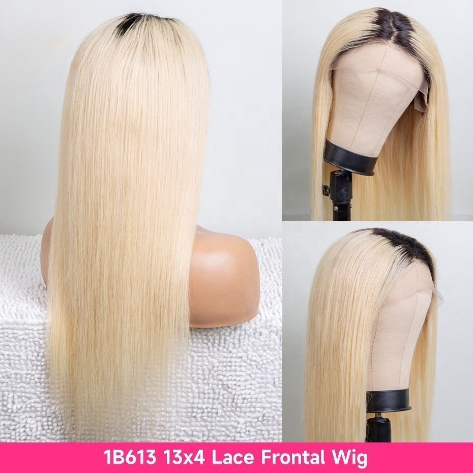Perruquesnaturel Cheveux Humain 1b613 Ombre Blonde Silky Straight 13x4 HD Lace Frontal Wig Human Hair Perruquesnaturel Brsilien