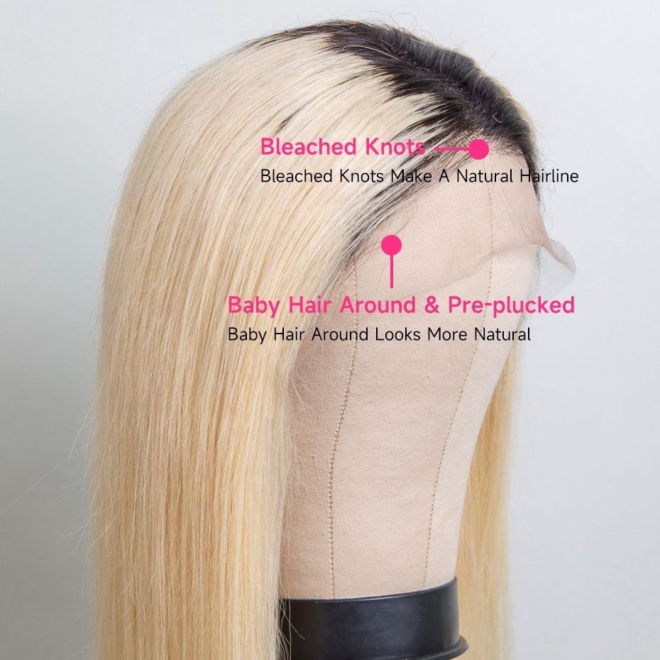 Perruquesnaturel Cheveux Humain 1b613 Ombre Blonde Silky Straight 13x4 HD Lace Frontal Wig Human Hair Perruquesnaturel Brsilien
