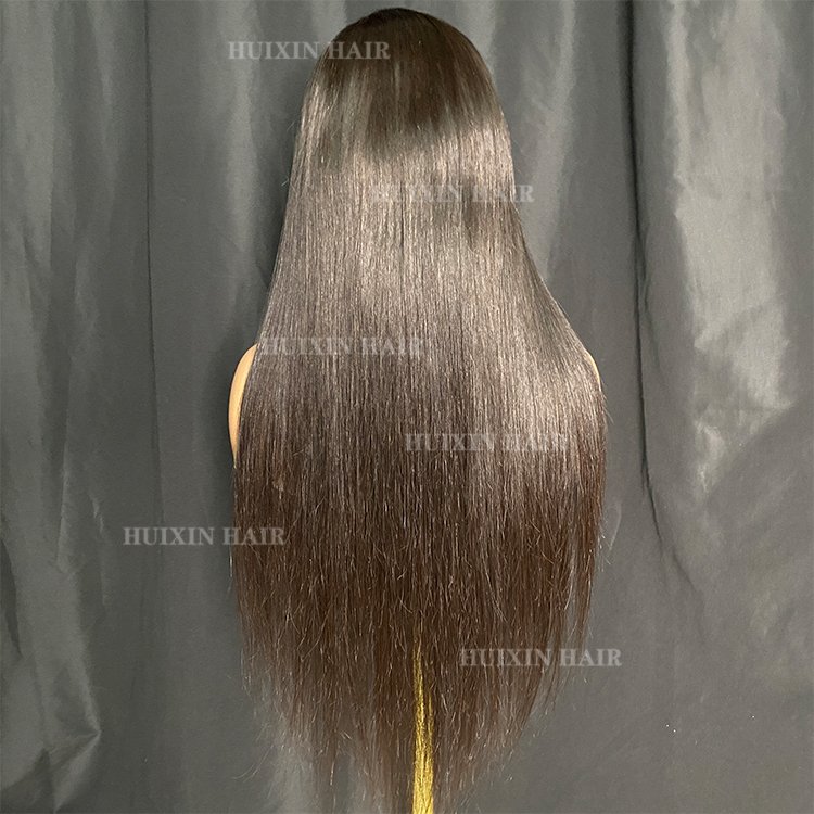 new style vendor virgin cuticle aligned Brazilian Indian human hair natural black silky straight full lace wig