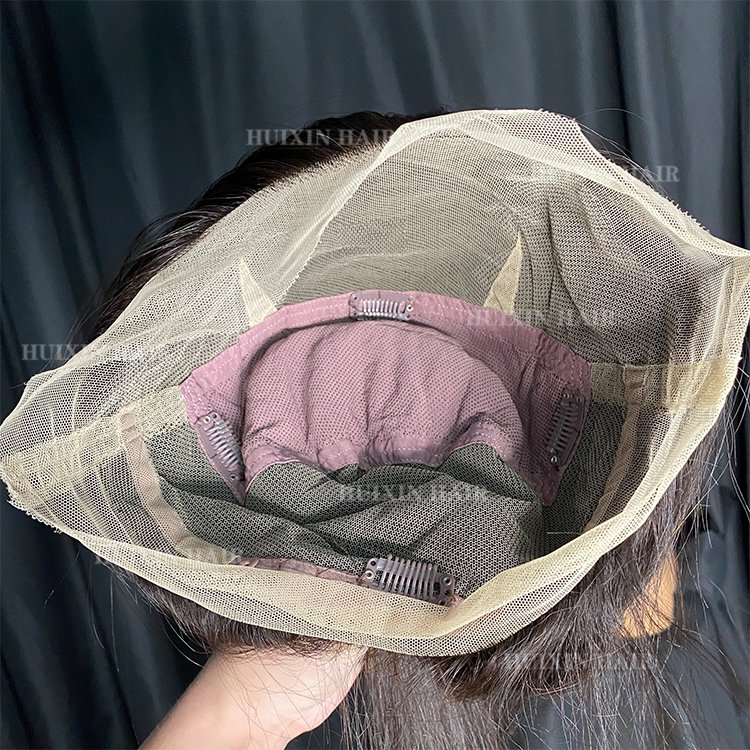 new style vendor virgin cuticle aligned Brazilian Indian human hair natural black silky straight full lace wig