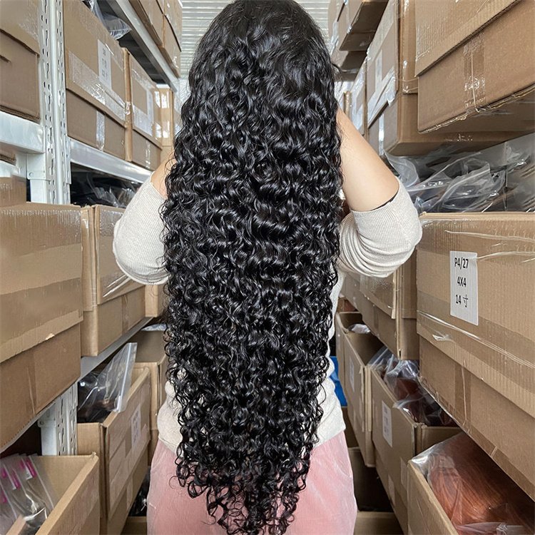 OEM 130% 150% 180% Density HD Full Lace Human Hair Wigs For Black Women Brazilian Virgin Hair Transparent Lace Front Wig Curly