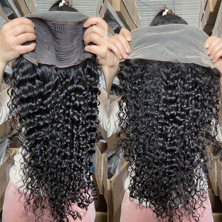 OEM 130% 150% 180% Density HD Full Lace Human Hair Wigs For Black Women Brazilian Virgin Hair Transparent Lace Front Wig Curly
