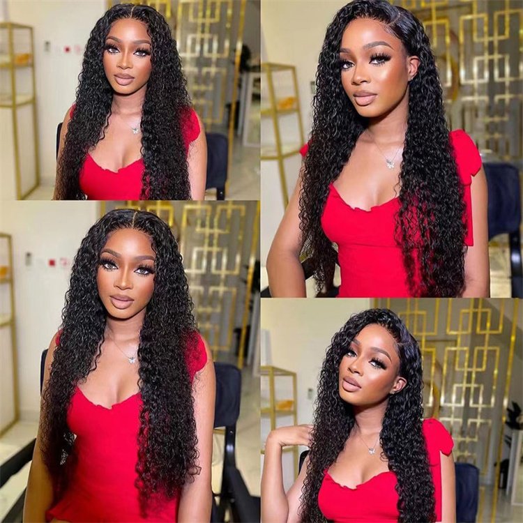 OEM 130% 150% 180% Density HD Full Lace Human Hair Wigs For Black Women Brazilian Virgin Hair Transparent Lace Front Wig Curly