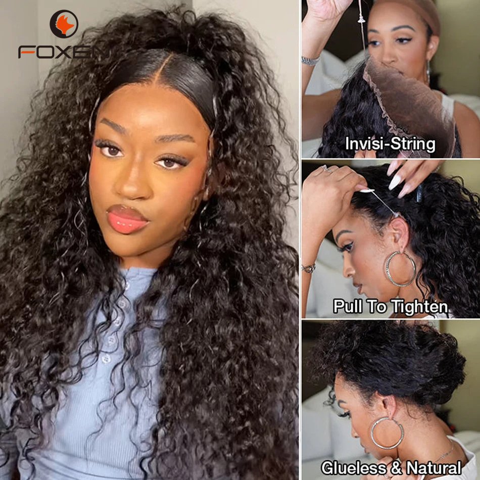 Hidden Strap Snug Fit 360 Glueless Full Hd Lace Human Hair Wigs With Draw String Glueless 360 Invisi-Strap Raw Hair Wig