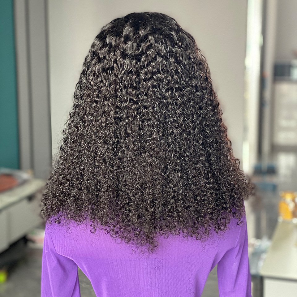 200 Density 13x4 Jerry Curl Human Hair Wigs Brazilian Swiss Lace Deep Wave Curly Bob HD Lace Frontal Virgin Human Hair