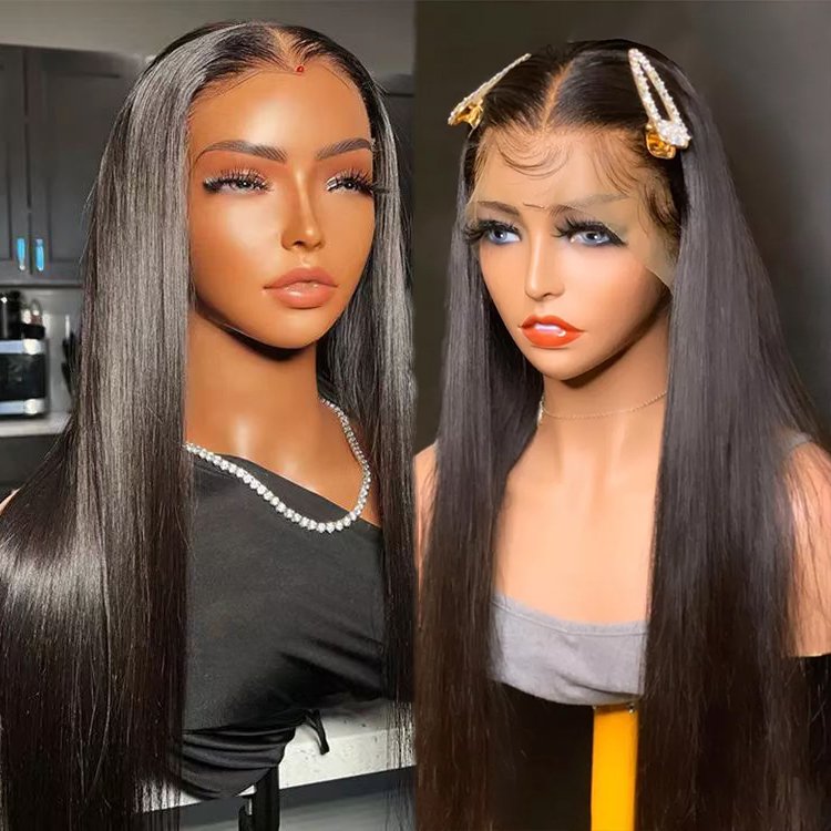 30 40inch Glueless Full Hd Lace Wig,Cuticle Aligned Virgin Raw Indian Hair Wig,Pre pluck Unprocessed Vendor Human Hair Wig