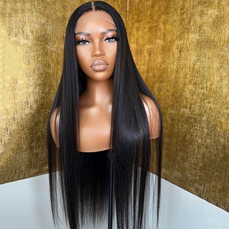 30 40inch Glueless Full Hd Lace Wig,Cuticle Aligned Virgin Raw Indian Hair Wig,Pre pluck Unprocessed Vendor Human Hair Wig