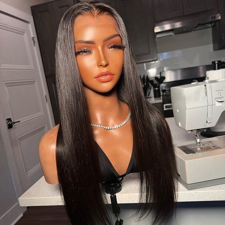 30 40inch Glueless Full Hd Lace Wig,Cuticle Aligned Virgin Raw Indian Hair Wig,Pre pluck Unprocessed Vendor Human Hair Wig