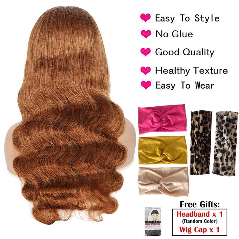 Ombre Ash Blonde Human Hair Headband Wigs for Black Women Body Wave Colored Ombre 1b 30 Wig Brazilian Remy Hair Glueless Wig