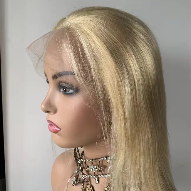 DX132 blonde 613 full lace wig raw full blond real human hair wig short 8 inch 10 inch hd lace wholesale cheap stock