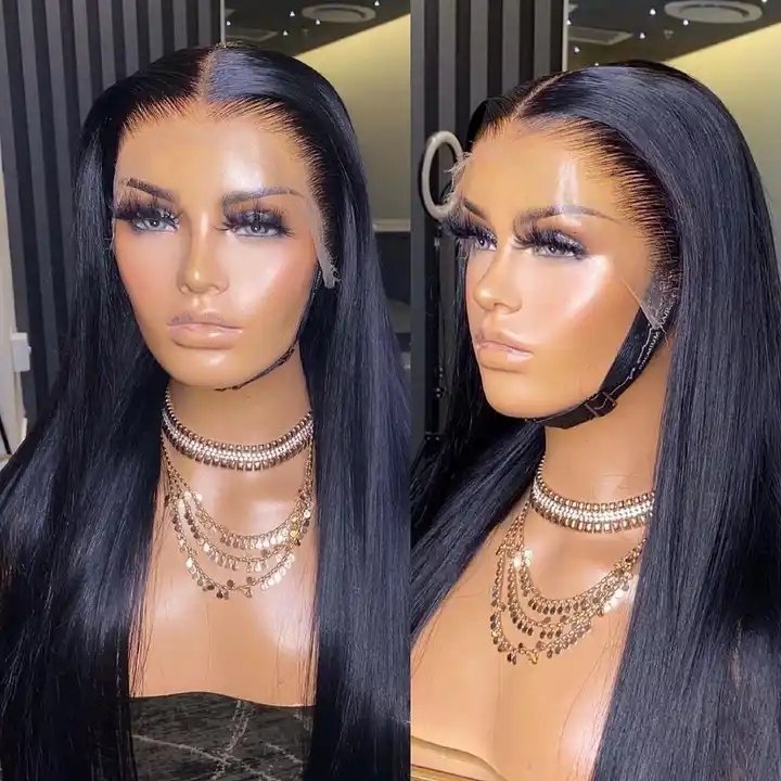Cheap Wholesale Brazilian Straight 360 Full Lace Front Human Hair Wigs For Black Women Natural HD Transparent Lace Frontal Wigs