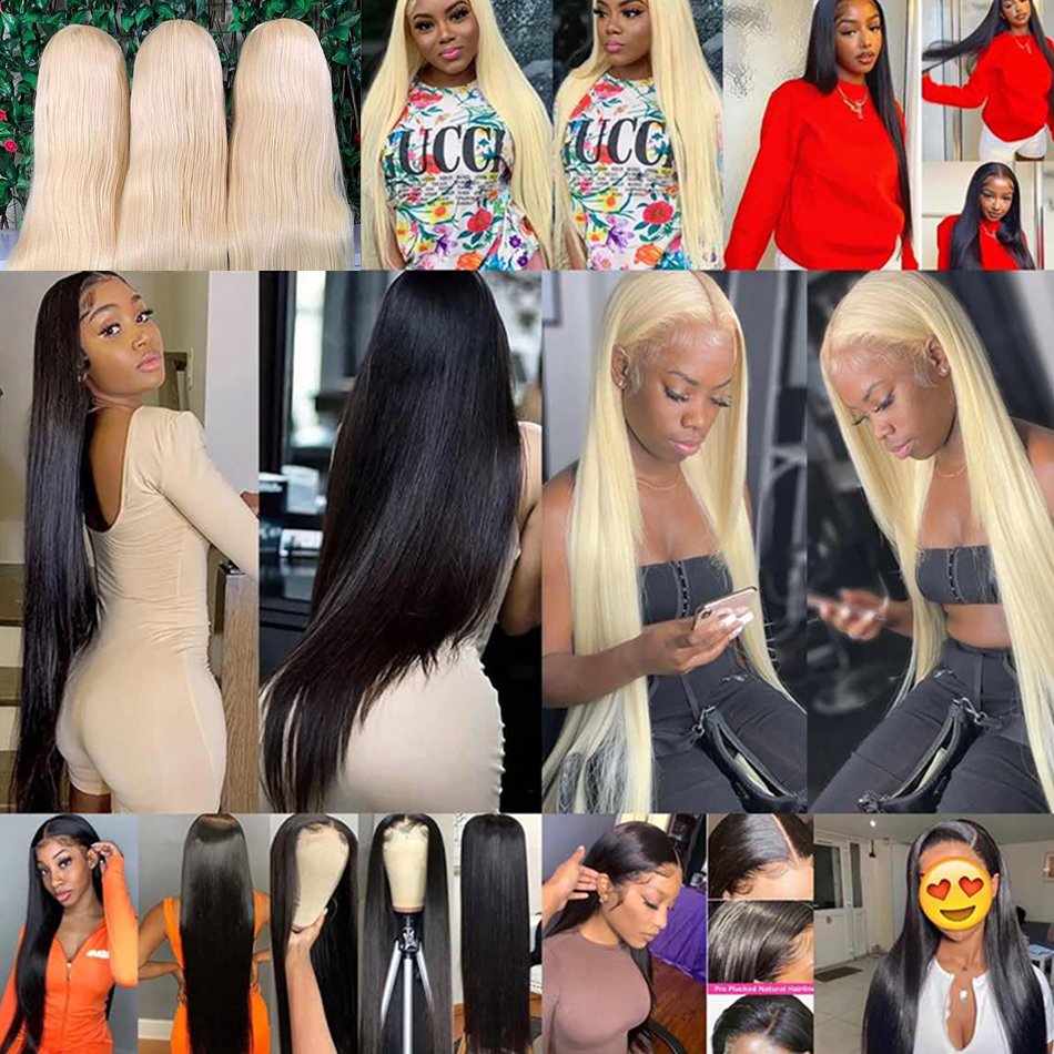 Glueless 40 Inch HD Lace Front Wig,HD Transparent Natural Human Hair Wigs,Brazilian HD 13X6 Lace Frontal Wigs For Black Women