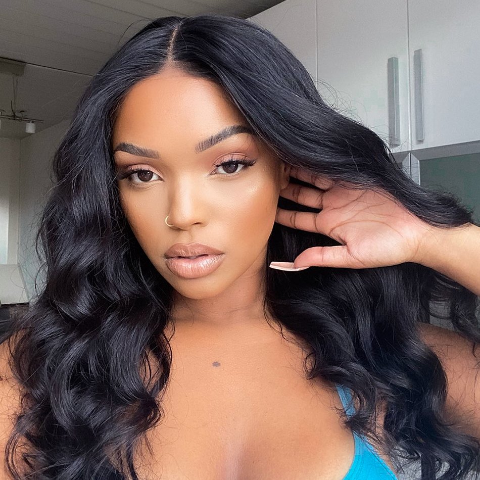 Glueless 40 Inch HD Lace Front Wig,HD Transparent Natural Human Hair Wigs,Brazilian HD 13X6 Lace Frontal Wigs For Black Women